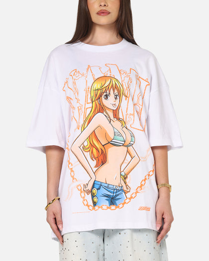 73Studio X One Piece Nami Vintage T-Shirt White