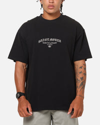 Saint Morta The Cross Boxy T-Shirt Black Acidwash
