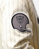 Pro Standard Las Vegas Raiders Pinstripe Satin Jacket Eggshell/Yellow