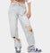 MNML Women's Baggy Distressed Jeans Vintage Blue