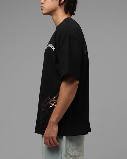 Loiter Hybrid Patch T-Shirt Black