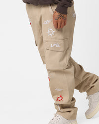 Loiter Sketch Cargo Pants Off White
