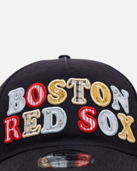 New Era Boston Red Sox 'Fabric Shop' 9FORTY A-Frame Snapback Navy
