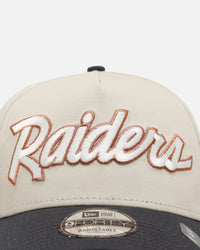 New Era Las Vegas Raiders 'Smooth' 9FORTY A-Frame Snapback Stone