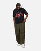 The Anti Order Echo Spray Drop Shoulder T-Shirt Black Acidwash