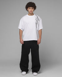 Loiter Double Knee Star Born Jeans Black