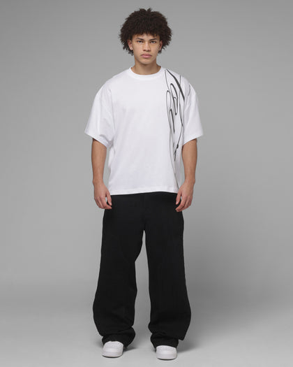 Loiter Double Knee Star Born Jeans Black