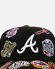 New Era Atlanta Braves 'All Over Embroidery' 9FORTY A-Frame Snapback Black