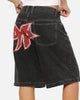 X-Large 91 Star Bull Denim Shorts Washed Black