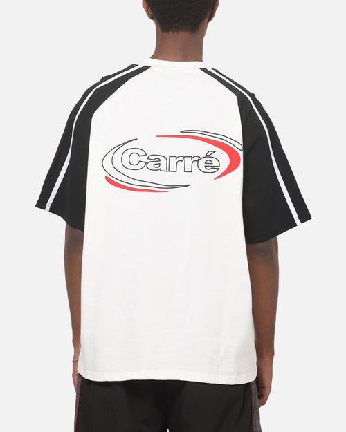 Carre Raglan Stripe T-Shirt White