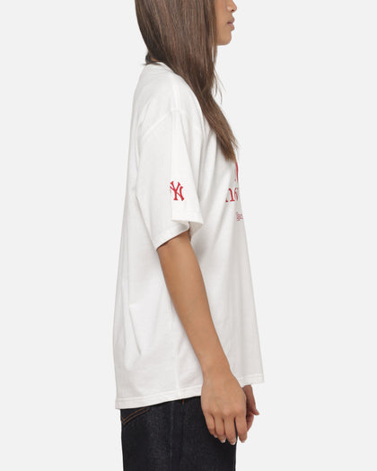 Majestic Athletic Women's New York Yankees Heart Applique Oversized T-Shirt White