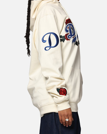 Pro Standard Los Angeles Dodgers Roses Pullover Hoodie Eggshell