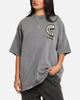 Carre Sacred Letter Mock Neck T-Shirt Washed Charcoal