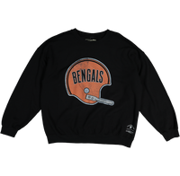 Mitchell & Ness Oversized Extra Large Print Cincinnati Bengals Crew Vintage Black