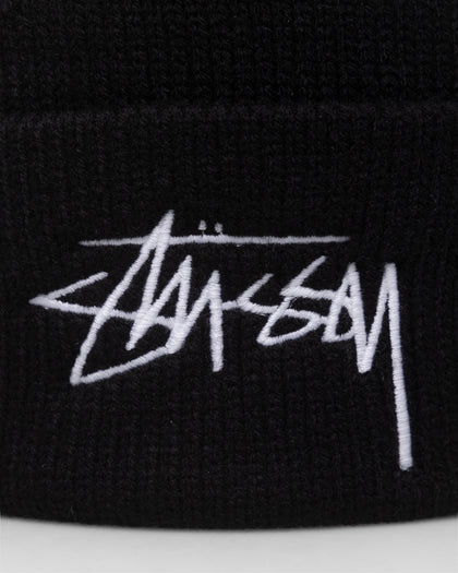 Stussy 8 Ball Tall Beanie Black