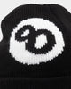 Stussy 8 Ball Tall Beanie Black