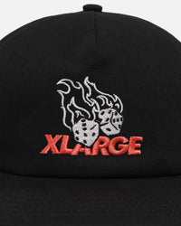 X-Large Fire Dice 6-Panel Snapback Black