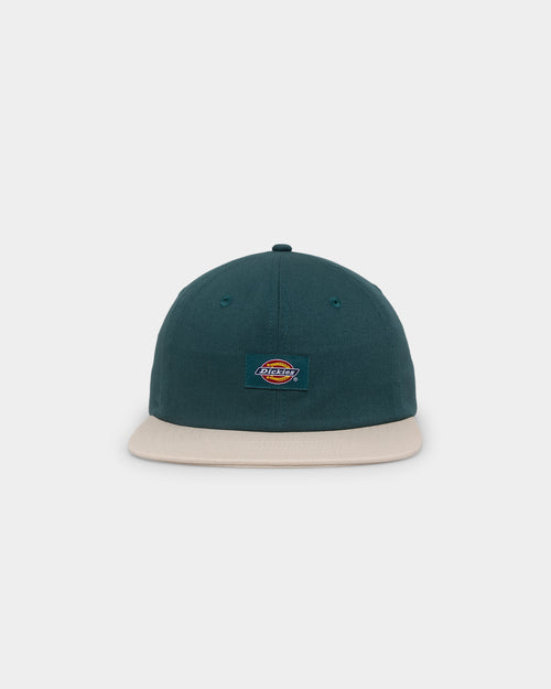 Dickies Classic Label Panelled Snapback Dark Lincoln Green