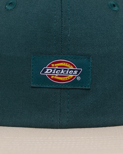 Dickies Classic Label Panelled Snapback Dark Lincoln Green