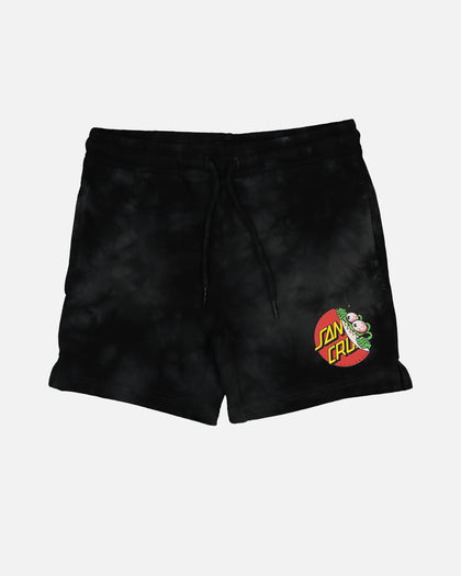 Santa Cruz Kids' Beware Dot Tie Dye Track Shorts Black Tie Dye