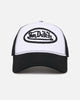Von Dutch Unisex Trucker Snapback Hat Black/White