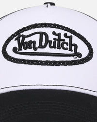 Von Dutch Unisex Trucker Snapback Hat Black/White