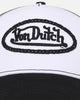 Von Dutch Unisex Trucker Snapback Hat Black/White