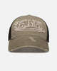 Von Dutch Washed Twill Trucker Hat Washed Khaki