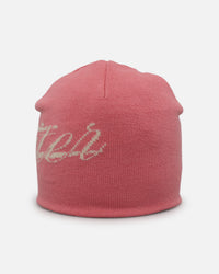 Loiter Hybrid Skull Knit Beanie Pink