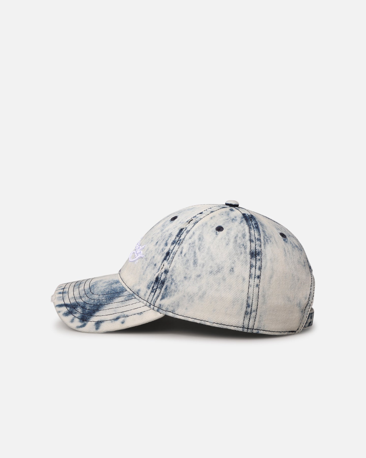 Ed Hardy Distressed Denim Strapback Cap Blue Wash | Culture Kings NZ