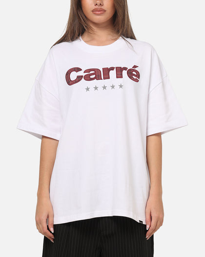 Carre Applique T-Shirt Solid White