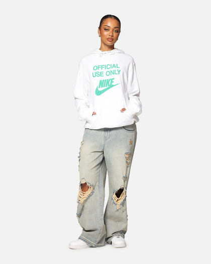 Nike Club French Terry Pullover Hoodie White/White/Green