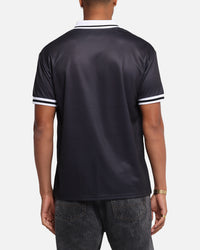 S Double Football Jersey Solid Black