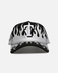 New Era Texas Rangers 'Metallic Flames' 9FORTY A-Frame Snapback Black/Silver
