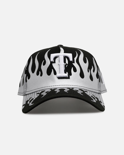 New Era Texas Rangers 'Metallic Flames' 9FORTY A-Frame Snapback Black/Silver
