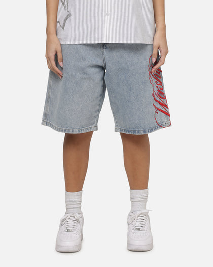 Worship Scripted Big Dawg Jean Shorts Worn Blue