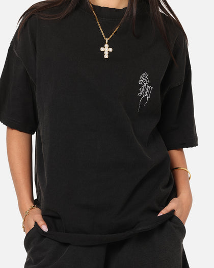 Saint Morta Fray Boxy T-Shirt Vintage Black