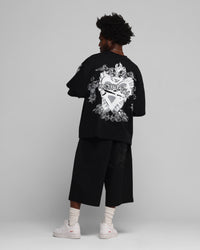 Loiter Hearts T-Shirt Black