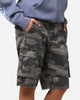 XXIII Torrent Cargo Shorts Washed Black Camo