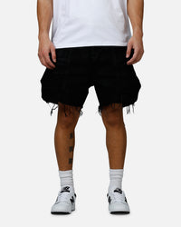 MNML Roughed Pocket Cargo Shorts Black