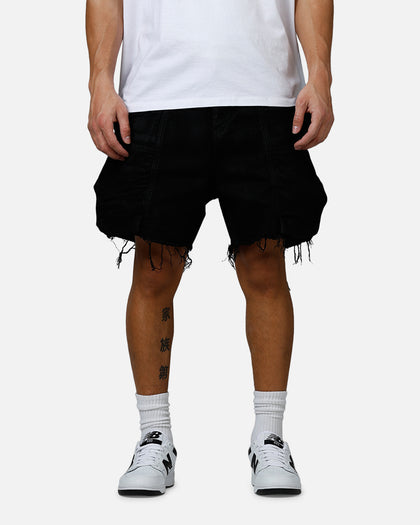 MNML Roughed Pocket Cargo Shorts Black