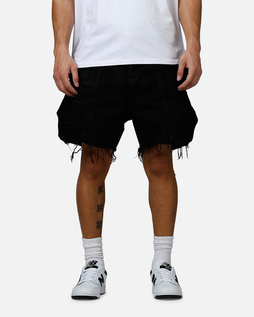 MNML Roughed Pocket Cargo Shorts Black