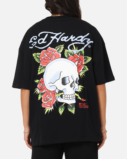 Ed Hardy Death & Bloom T-Shirt Black