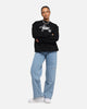 S Double Shawn Script Crewneck Black
