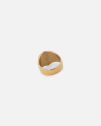 Saint Morta Lapis Octagon Signet Ring Gold