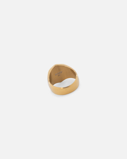 Saint Morta Lapis Octagon Signet Ring Gold