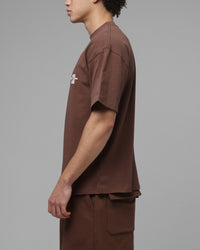 Loiter Hybrid Premium T-Shirt Brown/Pink