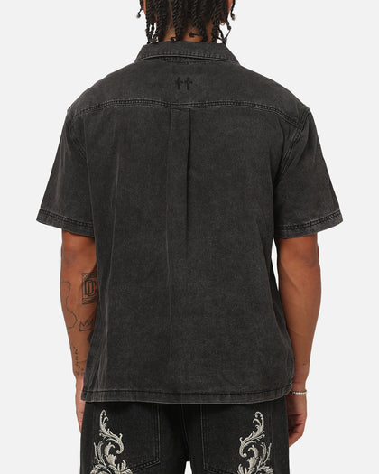 Saint Morta Baroque Button Up Shirt Black