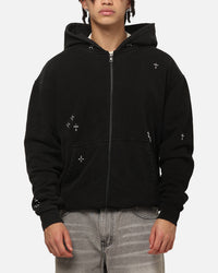 Saint Morta Credo Zip Hoodie Black Wash