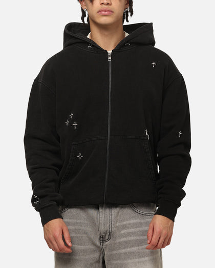 Saint Morta Credo Zip Hoodie Black Wash